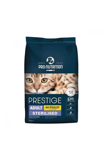 Pro Nutrition Prestige Adult Sterilised Yetişkin Kısırlaştırılmış Tavuklu Kedi Maması 2Kg ürün görseli 1