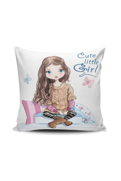 Alkan Homes Fashion Girl Dijital Baskılı Kırlent Kılıfı ürün görseli 1