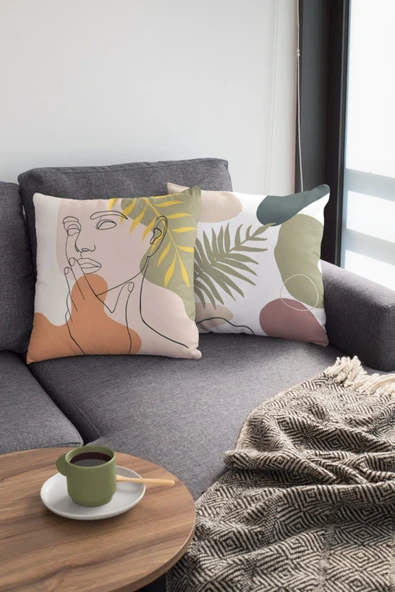 Alkan Homes Çift Taraf Baskılı Bohemian Desenli Dijital Baskılı Kırlent Kılıfı ürün görseli 1