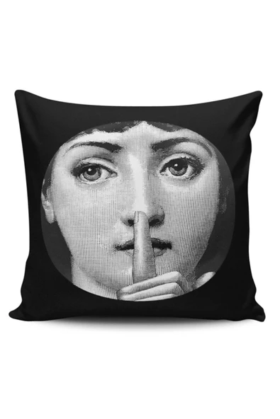 Alkan Homes Fornasetti Figürlü Dijital Baskılı Kırlent Kılıfı ürün görseli 1