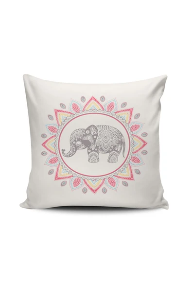 Alkan Homes Fil Temalı Dijital Baskılı Kırlent Kılıfı ürün görseli 1