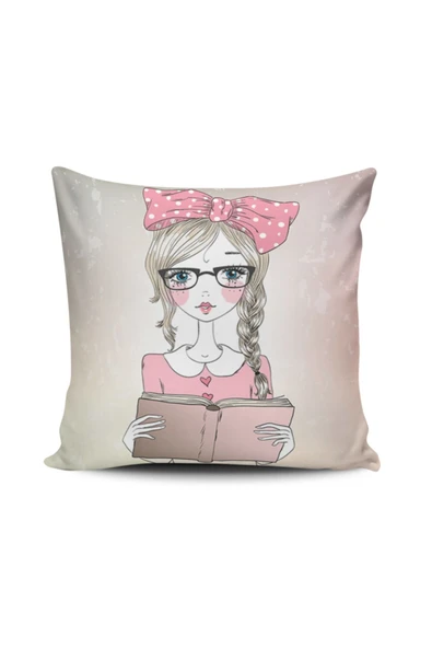 Alkan Homes Fashion Girl Dijital Baskılı Kırlent Kılıfı ürün görseli 1