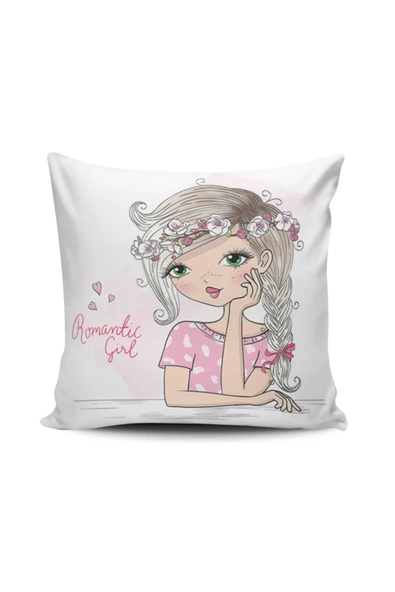 Alkan Homes Fashion Girl Dijital Baskılı Kırlent Kılıfı ürün görseli 1