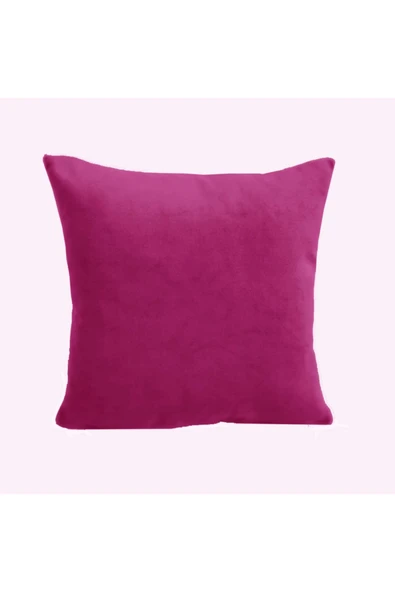 Alkan Homes Çift Taraflı 43x43 Cm Mürdüm Rengi Kadife Dokulu Yastık Kırlent Kılıfı ürün görseli 1