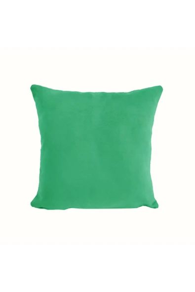 Alkan Homes Çift Taraflı 43x43 Cm Su Yeşili Rengi Kadife Dokulu Yastık Kırlent Kılıfı ürün görseli 1