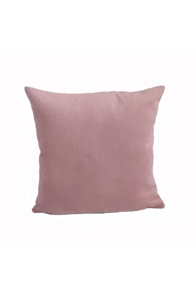 Alkan Homes Çift Taraflı X43x43 Cm Pudra Rengi Kadife Dokulu Yastık Kırlent Kılıfı ürün görseli 1