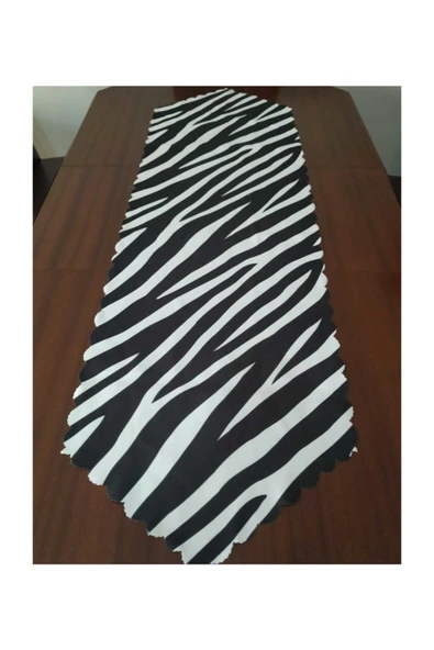 Alkan Homes Zebra Desenli Dekoratif Runner ürün görseli 1
