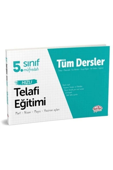 Editör 5.Sınıf Tüm Dersler Hızlı Telafi Eğitimi ürün görseli 1