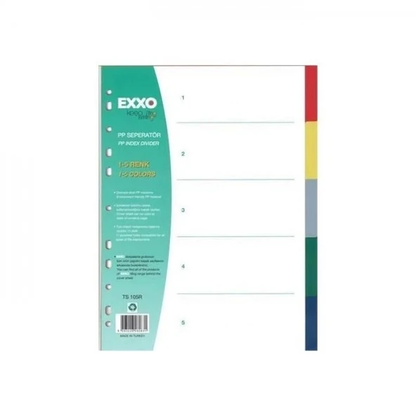 Exxo Pp Seperatör 5 Renk 50/250 ürün görseli 1