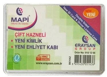 Mapi Çift Hazneli Kimlik - Ehliyet Kabı Şefaf 9101271 ürün görseli 1