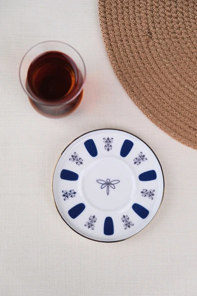 Tabak Evi Porselen Acem Zade Lacivert Çay Tabağı 11,8cm Tekli ürün görseli 1