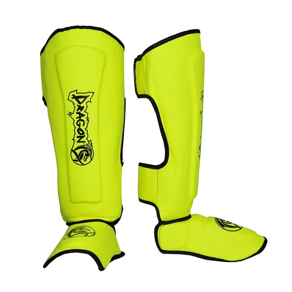 DragonDo 40715-P Kaval Ayak Koruyucu Neon Sarı Profesyonel Kick Boks Kaval Koruyucu ürün görseli 1