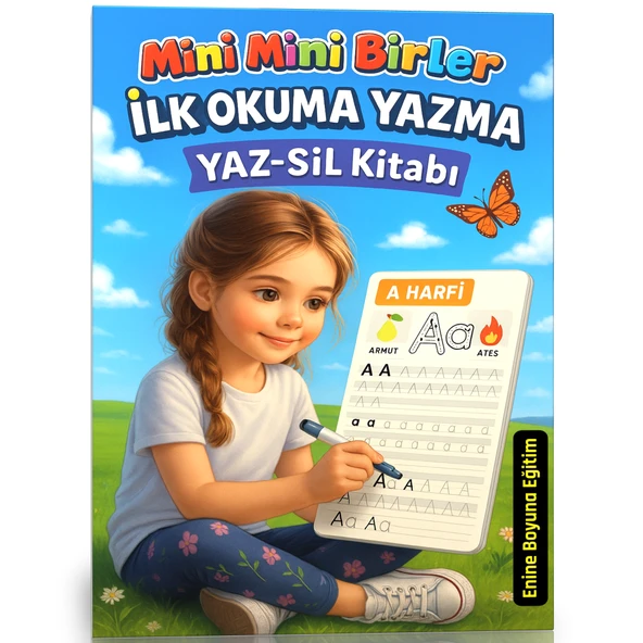 Mini Mini Birler İLK Okuma Yazma YAZ-SİL Kitabı ürün görseli 1