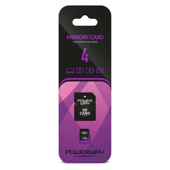 Powerway PWR-4 Micro 4GB Micro SD Hafıza Kartı ürün görseli 1
