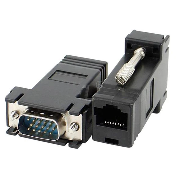 Powermaster VGA Extender RJ45 CAT5/CAT6/CAT7 Uzatıcı Çevirici (2'li Paket) ürün görseli 1