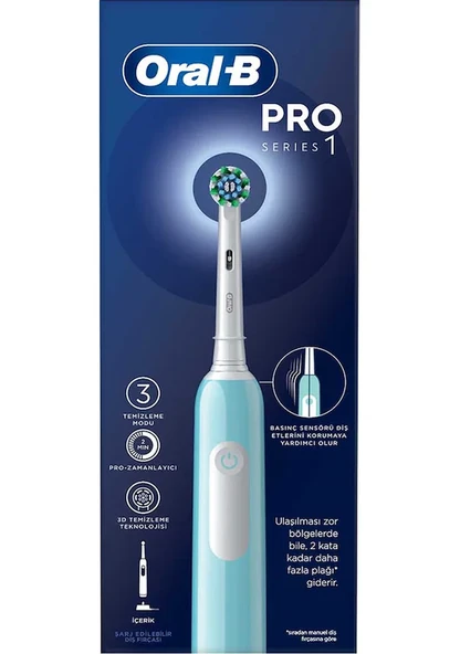 Oral-B Pro Series 1 Elektrikli Diş Fırçası Mavi + 1 Diş Fırçası Başlığı ürün görseli 1