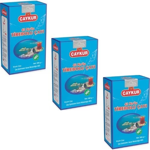Çaykur 42 Nolu Tirebolu 500 gr 3lü Paket Dökme Çay ürün görseli 1
