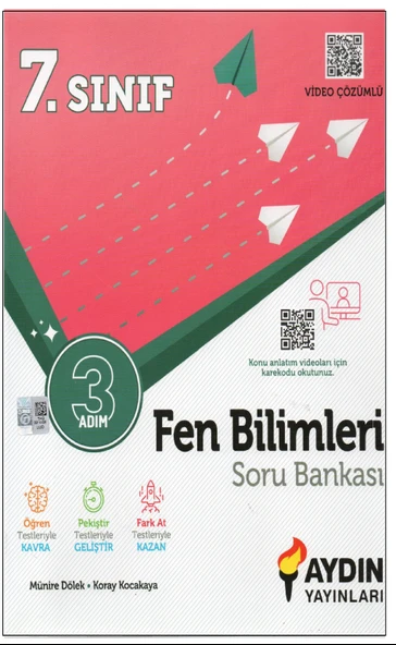 AYDIN YAYINLARI 7. SINIF 3 ADIM FEN BİLİMLERİ SORU BANKASI ürün görseli 1