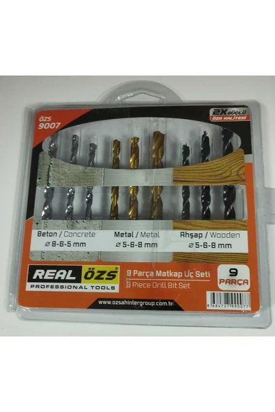 ÖZŞAHİNLER ÖZS 9007 BETON+DEMİR+AHŞAP MATKAP UÇ SETİ ürün görseli 1
