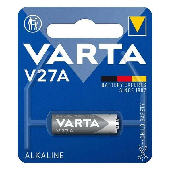 Varta V27A / LR27 Alkalin 12 Volt Para Pil Tekli ürün görseli 1
