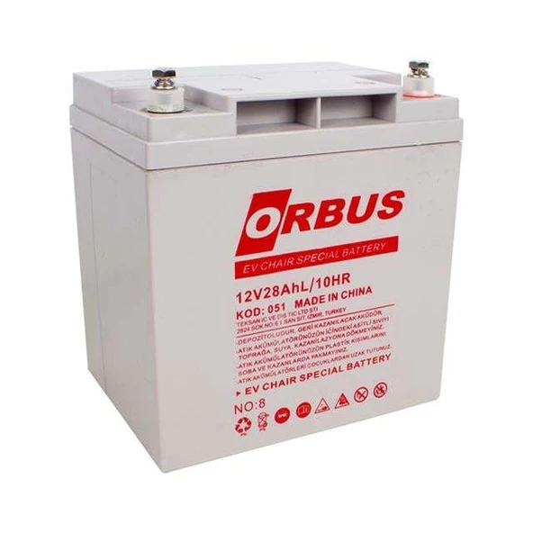 Orbus 12 Volt 28 Amper Elektrikli Bisiklet Aküsü ürün görseli 1