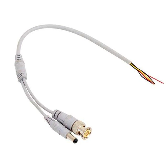 PowerMaster PM-35 Erkek BNC + Power Jacklı 30cm Güvenlik Kamera Kablosu ürün görseli 1