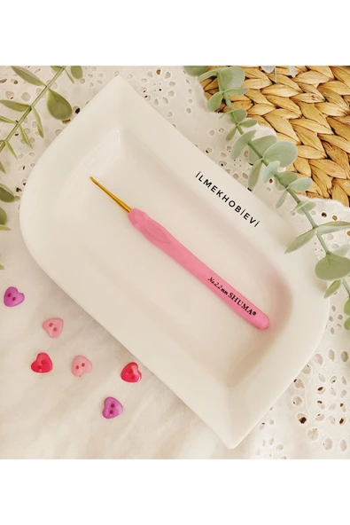 Örgü Tığı Shuma Silikon Saplı Pembe 2.2mm (1adet) ürün görseli 1
