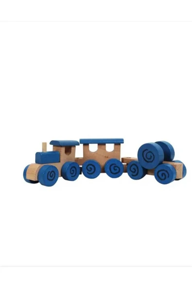 WOODTOY'S ORGANİK OYUNCAK DÜNYASI SALYANGOZ VAGONLU TREN ürün görseli 1