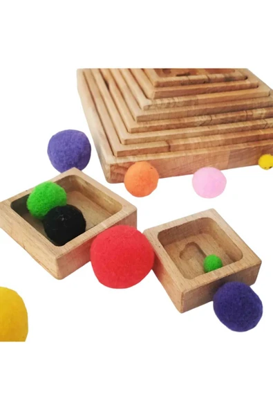 WOODTOY'S ORGANİK OYUNCAK DÜNYASI AHŞAP SAYI PİRAMİDİ - Resim 8