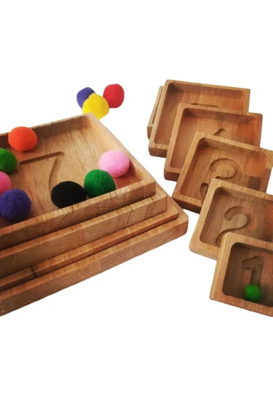 WOODTOY'S ORGANİK OYUNCAK DÜNYASI AHŞAP SAYI PİRAMİDİ ürün görseli 1