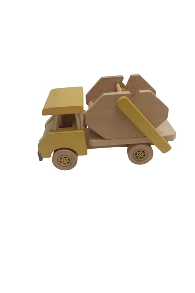 WOODTOY'S ORGANİK OYUNCAK DÜNYASI AHŞAP ÇÖP KAMYONU ürün görseli 1