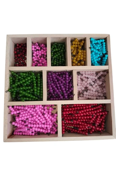 WOODTOY'S ORGANİK OYUNCAK DÜNYASI MONTESSORİ BONCUK SETİ ( 55' li set ) ürün görseli 1