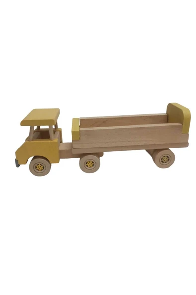 WOODTOY'S ORGANİK OYUNCAK DÜNYASI AHŞAP DORSELİ KAMYON ürün görseli 1