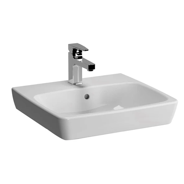 VitrA Metropole 5661B003-0937 Çanak Lavabo Kompakt, 50x46 cm Tek Armatür Delikli P. Beyaz ürün görseli 1