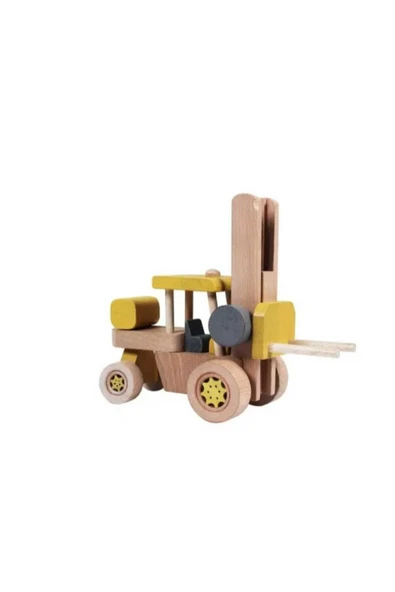 WOODTOY'S ORGANİK OYUNCAK DÜNYASI AHŞAP FORKLİFT ürün görseli 1