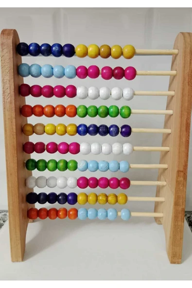 WOODTOY'S ORGANİK OYUNCAK DÜNYASI AHŞAP ABAKÜS ürün görseli 1