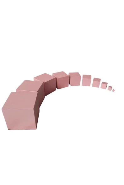 WOODTOY'S ORGANİK OYUNCAK DÜNYASI MONTESSORİ PEMBE KULELER ürün görseli 1