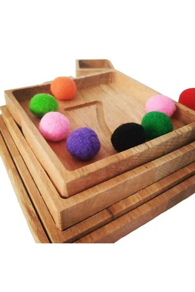 WOODTOY'S ORGANİK OYUNCAK DÜNYASI AHŞAP SAYI PİRAMİDİ - Resim 7