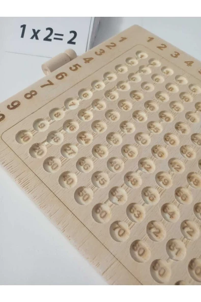 WOODTOY'S ORGANİK OYUNCAK DÜNYASI MONTESSORİ AHŞAP SAYI ÇARPMA OYUNU ürün görseli 1