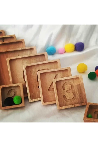 WOODTOY'S ORGANİK OYUNCAK DÜNYASI AHŞAP SAYI PİRAMİDİ - Resim 3