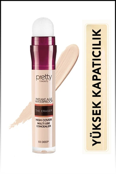 Pretty Beauty Instant Age Waterproof The Eraser Kapatıcı Sünger Concealer 03 ürün görseli 1