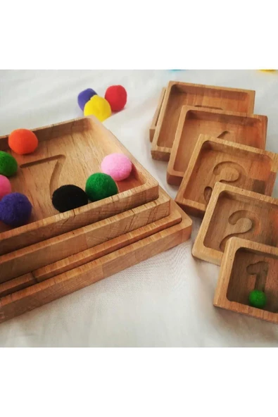 WOODTOY'S ORGANİK OYUNCAK DÜNYASI AHŞAP SAYI PİRAMİDİ - Resim 2