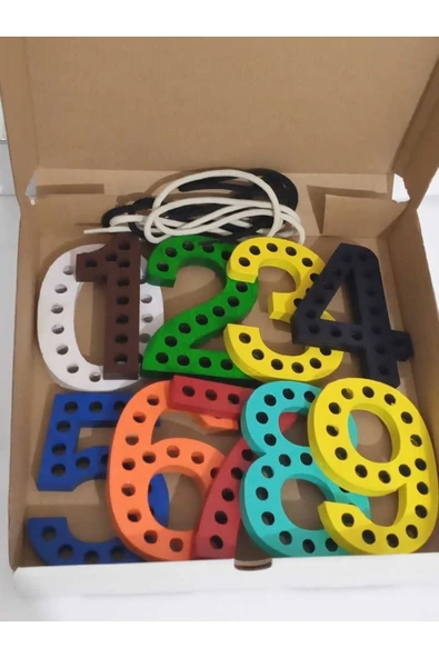 WOODTOY'S ORGANİK OYUNCAK DÜNYASI İPLİ RAKAM SETİ ürün görseli 1