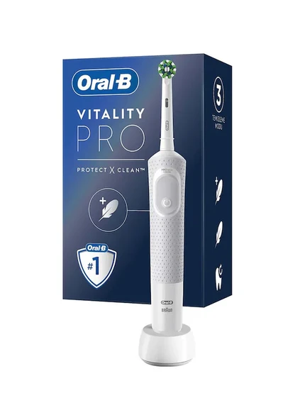 Oral-B Vitality Pro Beyaz Koruma ve Temizlik Şarjlı/Elektrikli Diş Fırçası ürün görseli 1