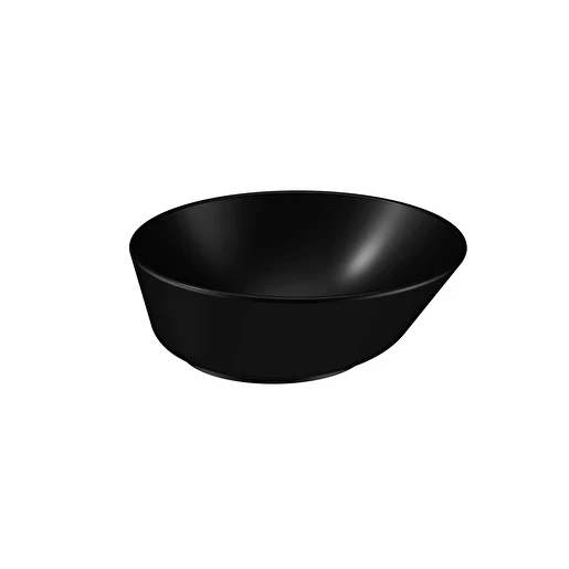VitrA Geo 7421B083-0016 Çanak Lavabo Yuvarlak, Kompakt, 40x38 cm Mat Siyah ürün görseli 1