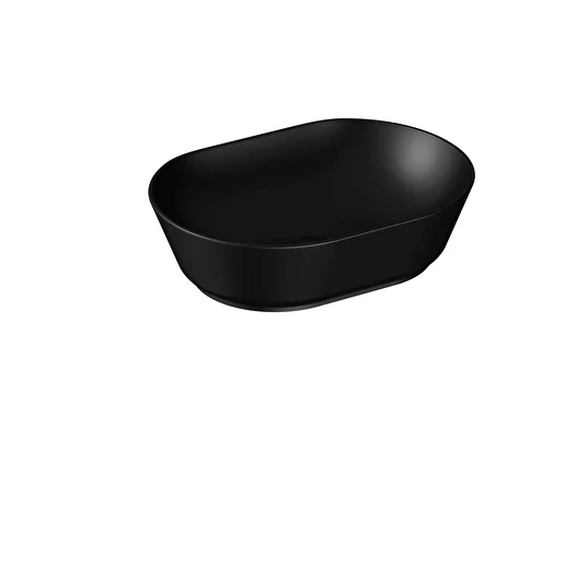 VitrA Geo 7427B083-0016 Çanak Lavabo Oval, 55x40 Cm Mat Siyah ürün görseli 1