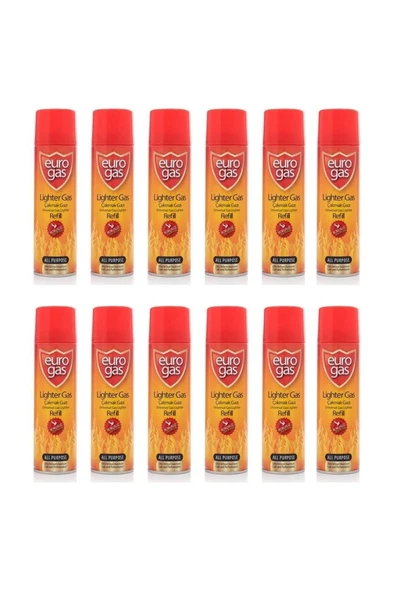 Euro Gas Eurogas Çakmak Gazı 250 Ml 12'li Set ürün görseli 1