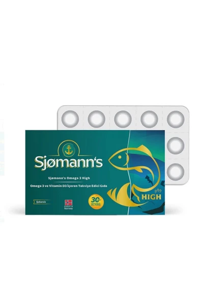 Sjomann’s Omega 3 ve Vitamin D3 İçeren Takviye Edici Gıda 30 Adet Çiğnenebilir Jel Form ürün görseli 1