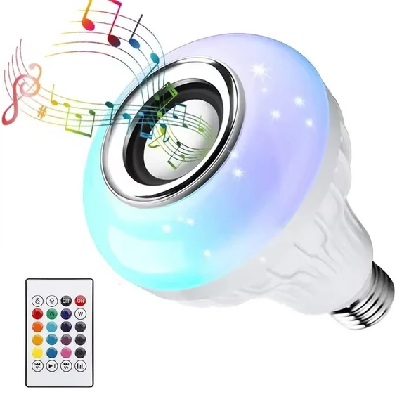 LEDX AL-SPKR Kumandalı Bluetooth Hoparlörlü Rgb Ledli Ampul ürün görseli 1