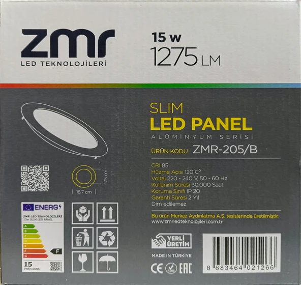 ZMR 15w SLİM 2 Lİ LED PANEL ARMATÜR - Resim 4